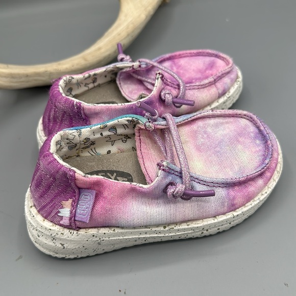 Hey Dude “Wendy Unicorn Dreamer” Toddler slip on sz k6 - Picture 2 of 4